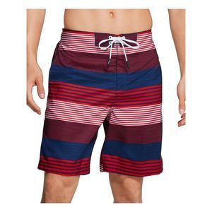 SPEEDO Mens Red Lined Color Block Shorts XL